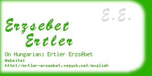 erzsebet ertler business card