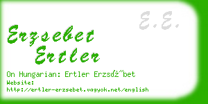erzsebet ertler business card
